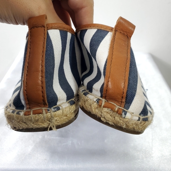 Michael Kors Striped Espadrilles in Navy and White - Picture 8 of 10
